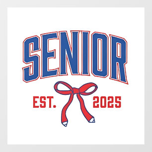 Autocollant Pour Fenêtre Classe Coquette Senior 2025 de 2025 de vaches rose