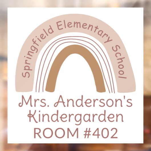 Autocollant Pour Fenêtre Classe de l'enseignant Boho Arc-en-ciel Fenêtre Cl (Feuille 2)