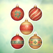 Autocollant Pour Fenêtre Classic Christmas Ornaments Window Cling (Feuille 3)