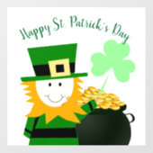 Autocollant Pour Fenêtre Classique de la Saint-Patrick (Feuille)