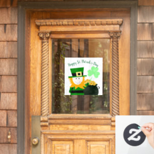 Autocollant Pour Fenêtre Classique de la Saint-Patrick 