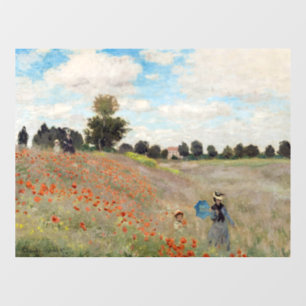 Autocollant Pour Fenêtre Claude Monet - Champ de coquelicots
