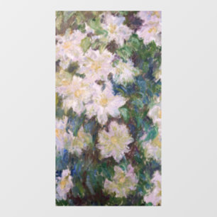Autocollant Pour Fenêtre Claude Monet - Clematis blanc