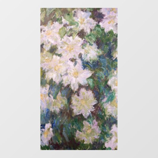 Autocollant Pour Fenêtre Claude Monet - Clematis blanc (Feuille)