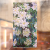Autocollant Pour Fenêtre Claude Monet - Clematis blanc (Feuille 2)