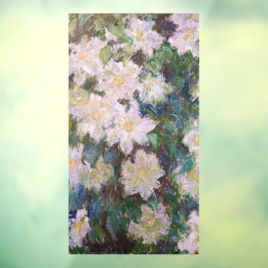 Autocollant Pour Fenêtre Claude Monet - Clematis blanc (Feuille 3)