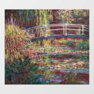 Autocollant Pour Fenêtre Claude Monet - Eau Lily étang, Harmonie rose