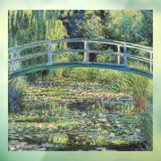 Autocollant Pour Fenêtre Claude Monet - Etang Lily et Pont Japonais (Feuille 3)