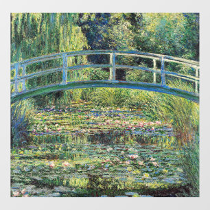 Autocollant Pour Fenêtre Claude Monet - Etang Lily et Pont Japonais