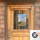 Autocollant Pour Fenêtre Claude Monet - Femme avec Parasol face à gauche (Porte d'accueil)
