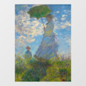 Autocollant Pour Fenêtre Claude Monet Femme avec un parasol (Feuille)