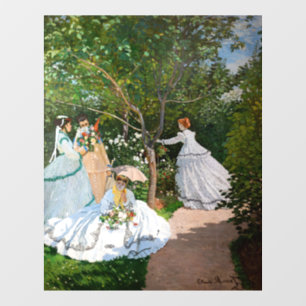 Autocollant Pour Fenêtre Claude Monet - Femmes au jardin