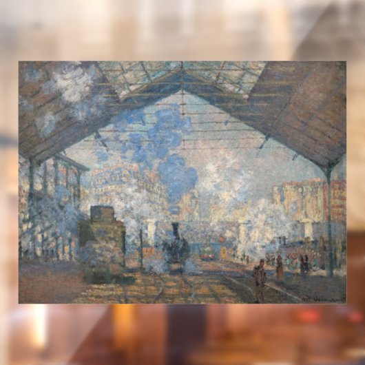 Autocollant Pour Fenêtre Claude Monet - Gare Saint-Lazare Vue extérieure (Feuille 2)