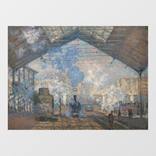 Autocollant Pour Fenêtre Claude Monet - Gare Saint-Lazare Vue extérieure (Feuille)
