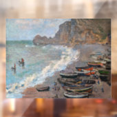 Autocollant Pour Fenêtre Claude Monet - La plage d'Etretat (Feuille 2)
