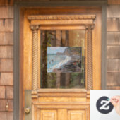 Autocollant Pour Fenêtre Claude Monet - La plage d'Etretat (Porte d'accueil)