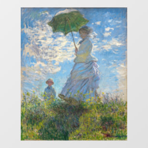 Autocollant Pour Fenêtre Claude Monet - La Promenade, Femme à l'Ombrelle