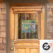 Autocollant Pour Fenêtre Claude Monet - Le jardin d'Iris à Giverny (Porte d'accueil)