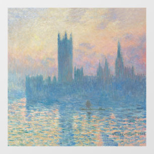 Autocollant Pour Fenêtre Claude Monet Les maisons du Parlement Coucher de s