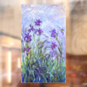 Autocollant Pour Fenêtre Claude Monet - Lilac Irises / Iris Mauves (Feuille 2)