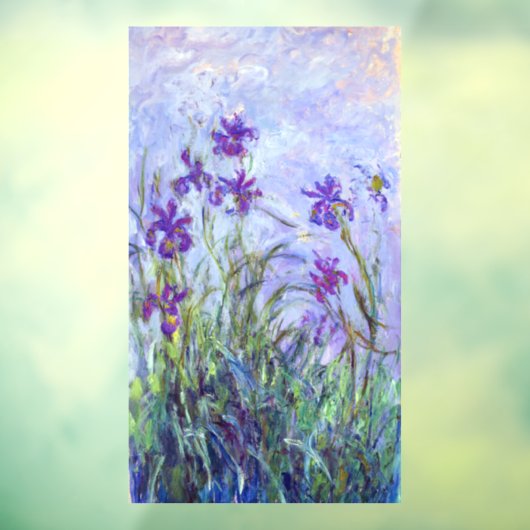 Autocollant Pour Fenêtre Claude Monet - Lilac Irises / Iris Mauves (Feuille 3)