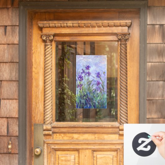Autocollant Pour Fenêtre Claude Monet - Lilac Irises / Iris Mauves (Porte d'accueil)