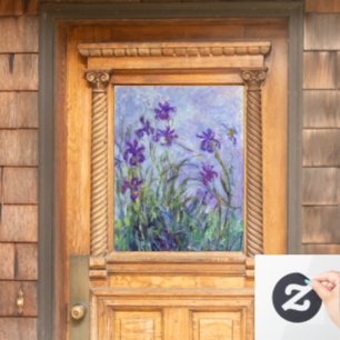 Autocollant Pour Fenêtre Claude Monet - Lilac Irises / Iris Mauves