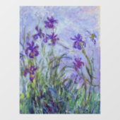 Autocollant Pour Fenêtre Claude Monet - Lilac Irises / Iris Mauves (Feuille)