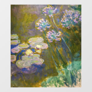 Autocollant Pour Fenêtre Claude Monet - Nénuphars et Agapanthus