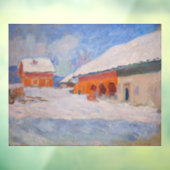 Autocollant Pour Fenêtre Claude Monet - Norvège, Maisons rouges à Bjornegaa (Feuille 3)