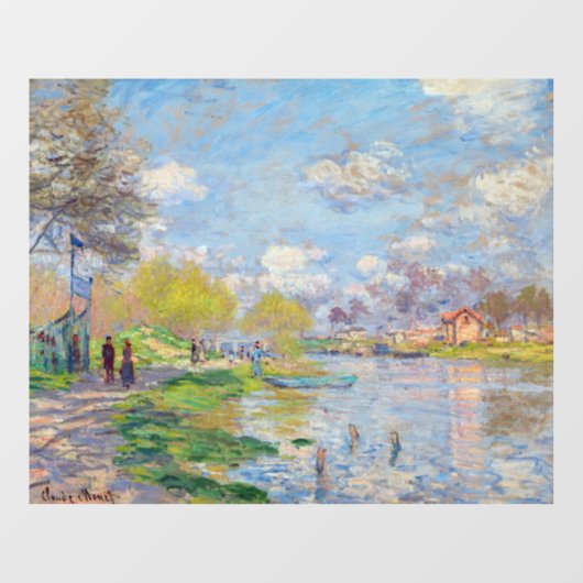 Autocollant Pour Fenêtre Claude Monet - Printemps de la Seine (Feuille)