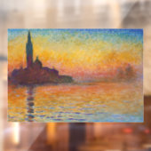 Autocollant Pour Fenêtre Claude Monet - San Giorgio Maggiore à Dusk (Feuille 2)