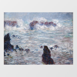 Autocollant Pour Fenêtre Claude Monet - Tempête au large de la côte de Bell