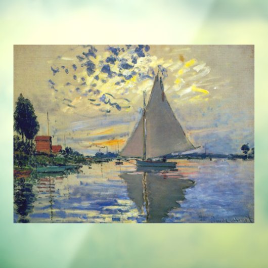 Autocollant Pour Fenêtre Claude Monet - Voilier au Petit-Gennevilliers (Feuille 3)