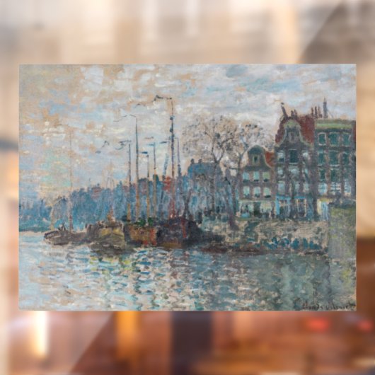 Autocollant Pour Fenêtre Claude Monet - Vue d'Amsterdam (Feuille 2)