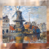 Autocollant Pour Fenêtre Claude Monet - Windmill, Amsterdam (Feuille 2)