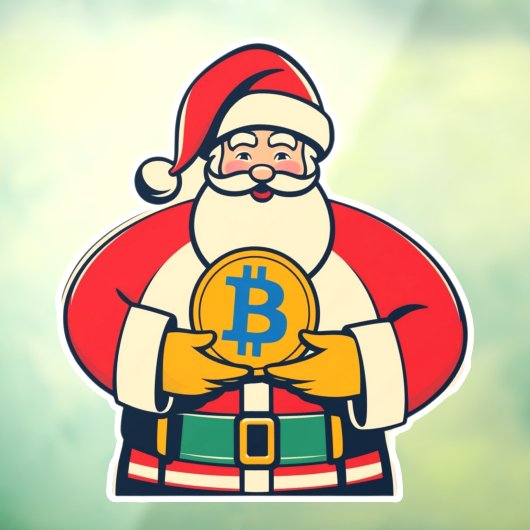 Autocollant Pour Fenêtre Clavier de fenêtre de vacances Crypto Claus (Feuille 3)