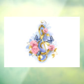 Autocollant Pour Fenêtre Clé de fer avec roses roses roses (Feuille 3)