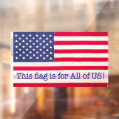 Autocollant Pour Fenêtre Clic de la fenêtre "Ce drapeau est pour tous les U (Feuille 2)