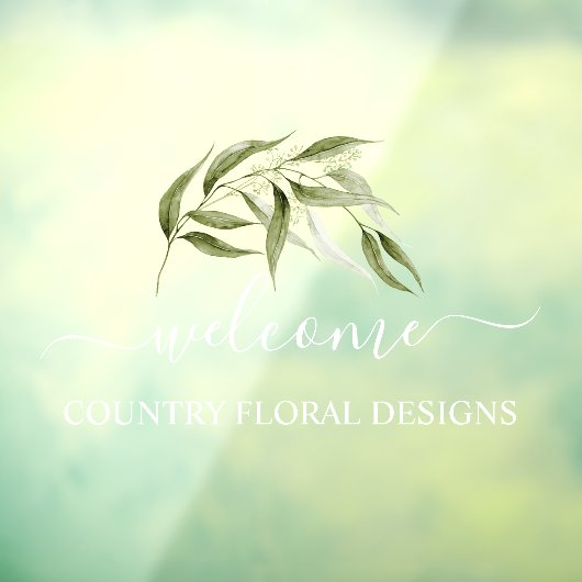 Autocollant Pour Fenêtre Clin de fenêtre PixDezines aquarelle Eucalyptus Sp (Feuille 3)