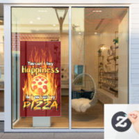 Clin de fenêtre pour la boutique de pizza ou de no