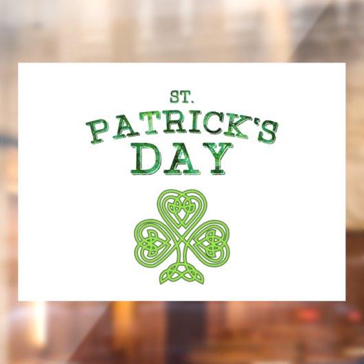 Autocollant Pour Fenêtre Cling de fenêtre de la Saint Patrick (Feuille 2)