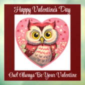 Autocollant Pour Fenêtre Cling de fenêtre Owl Valentine (Feuille 3)