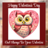 Autocollant Pour Fenêtre Cling de fenêtre Owl Valentine (Feuille 2)
