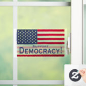 Autocollant Pour Fenêtre Cling de fenêtre translucide - Drapeau "Soutenez l (Maison)