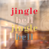 Autocollant Pour Fenêtre Cloche de jingle colorée moderne (Feuille 2)