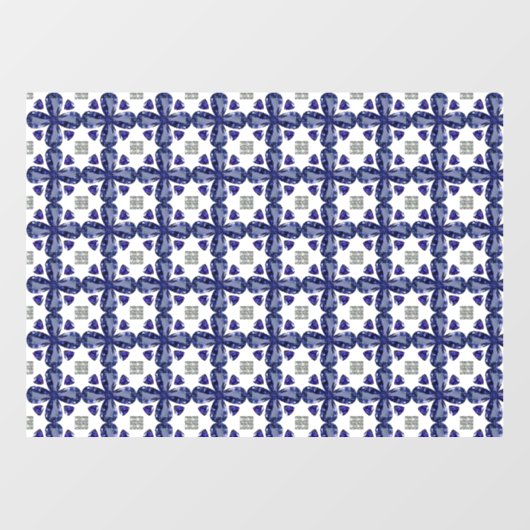Autocollant Pour Fenêtre Clocher bleu (Feuille)