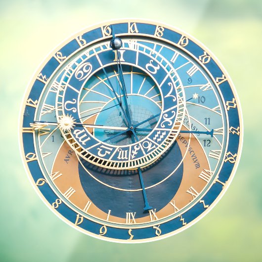 Autocollant Pour Fenêtre Closeup on Prague Astronomical Clock, Czech R. (Feuille 3)