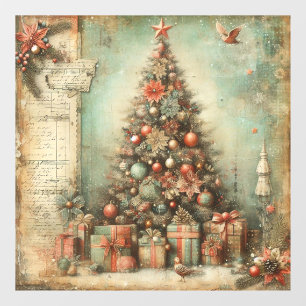 Autocollant Pour Fenêtre Clôture classique de la fenêtre Arbre de Noël