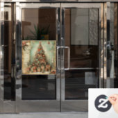 Autocollant Pour Fenêtre Clôture classique de la fenêtre Arbre de Noël (Porte de bureau)